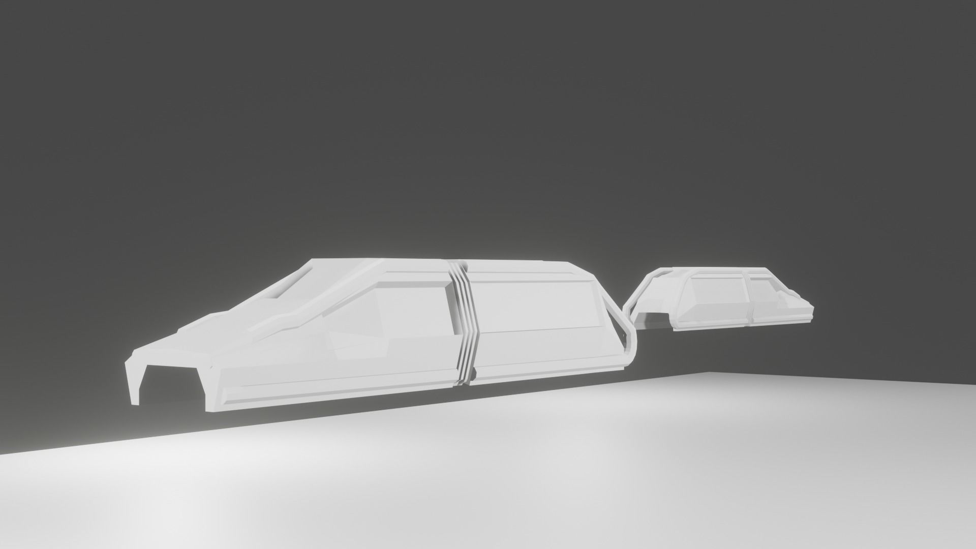 SCIFI scytrain  Low-poly 3D model_6