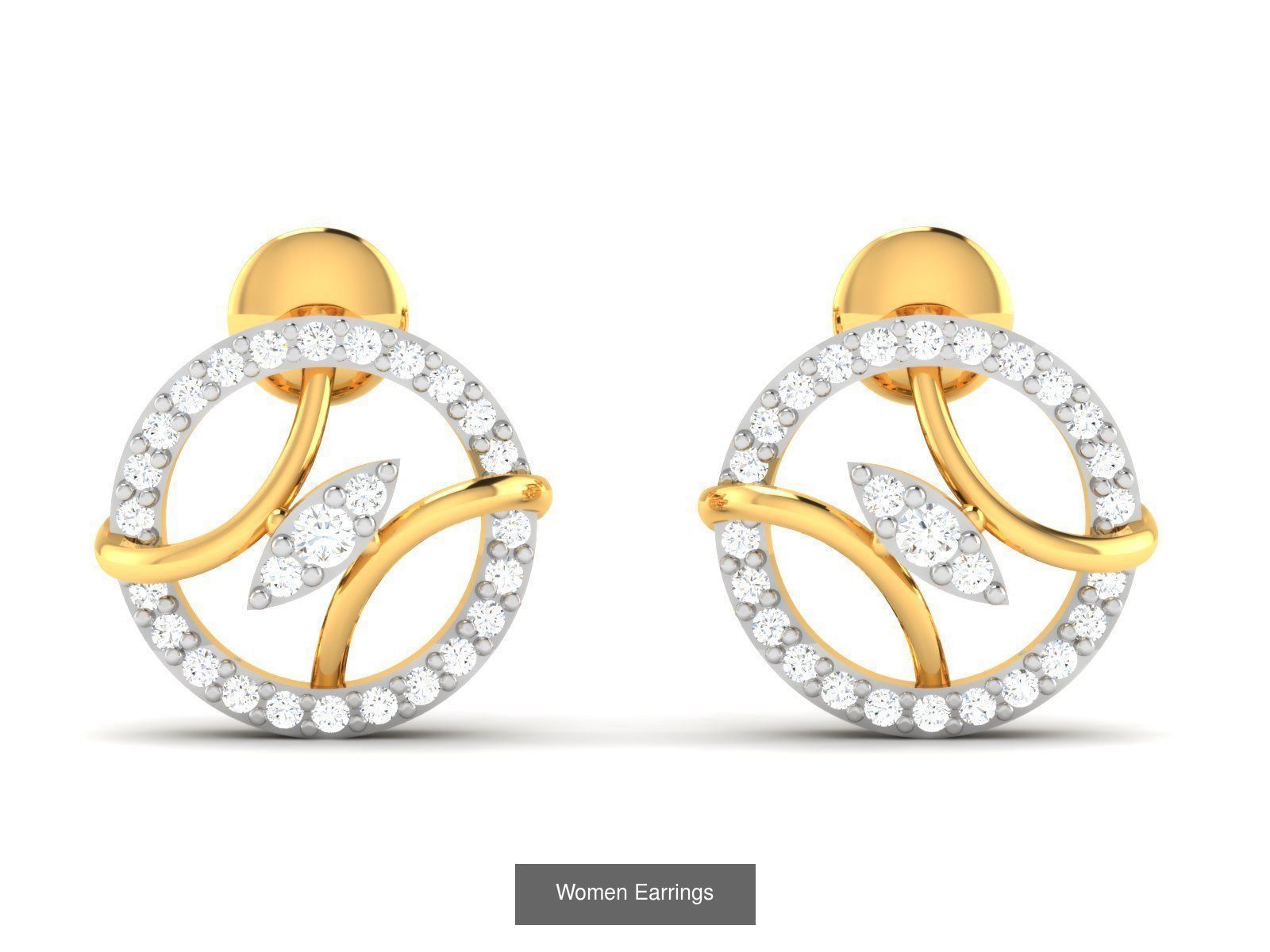 103 Women Earrings  3D Model Collection_117
