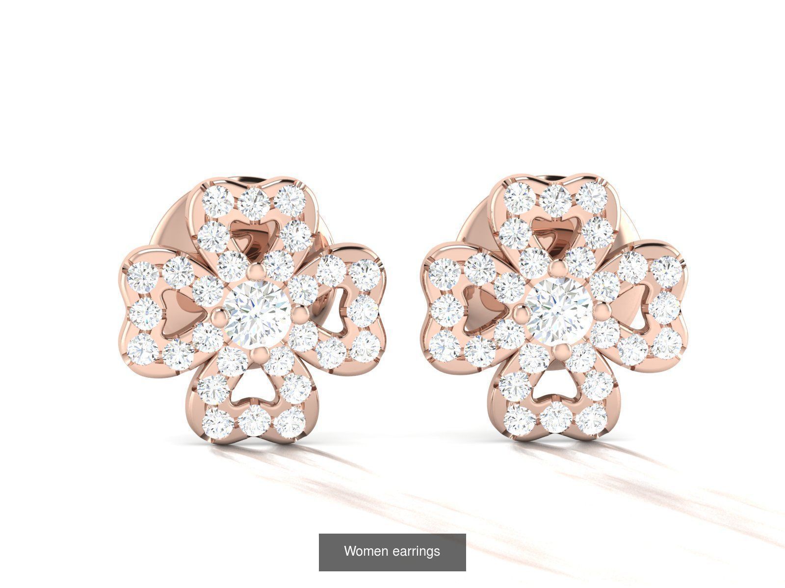 103 Women Earrings  3D Model Collection_50