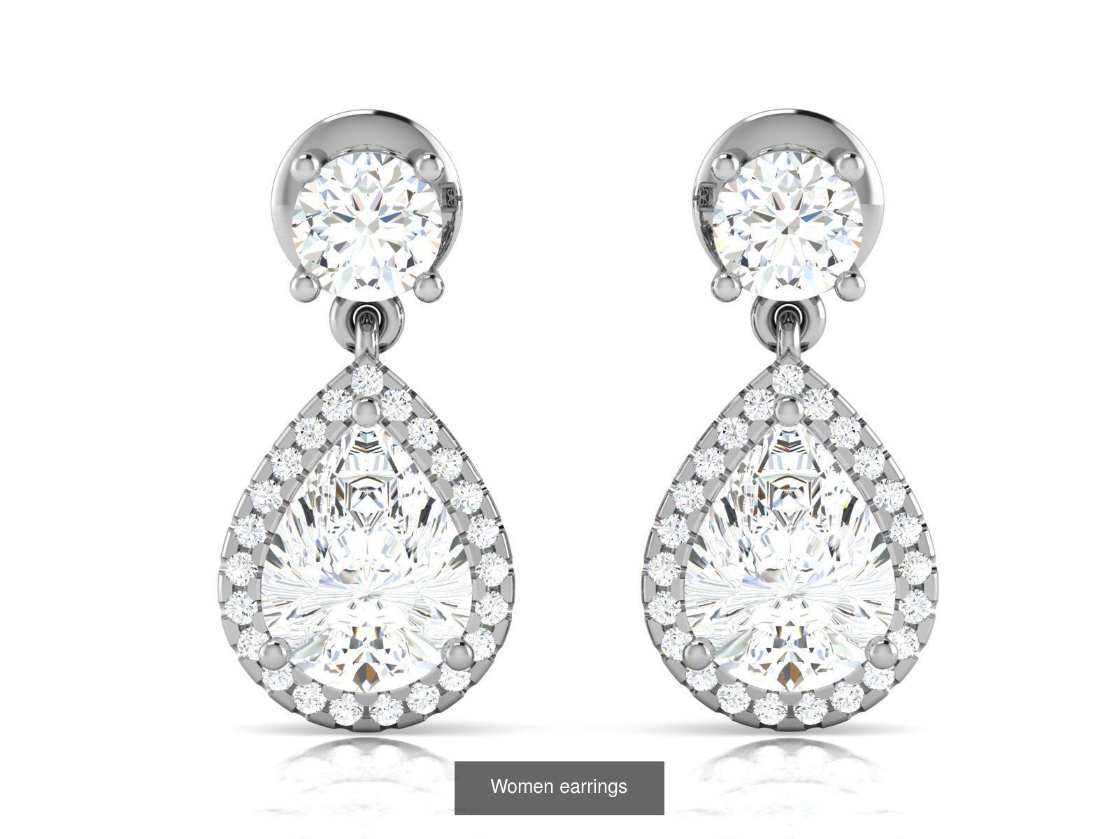 103 Women Earrings  3D Model Collection_101