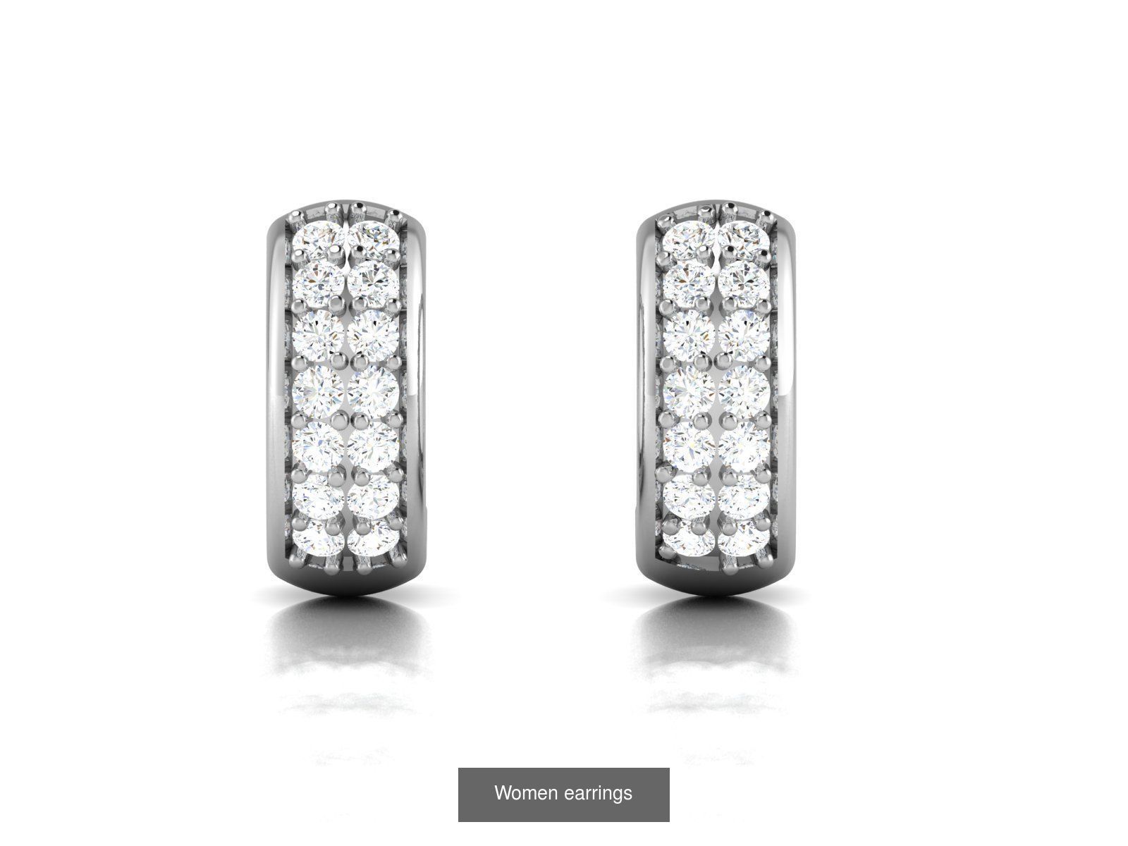 103 Women Earrings  3D Model Collection_82