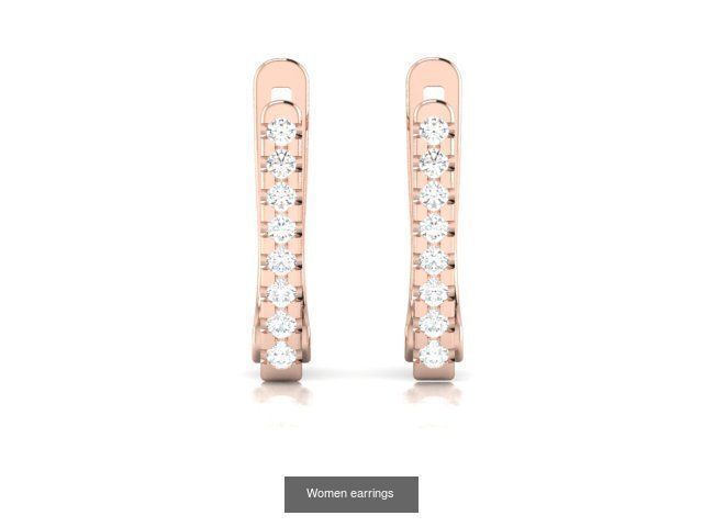 103 Women Earrings  3D Model Collection_59