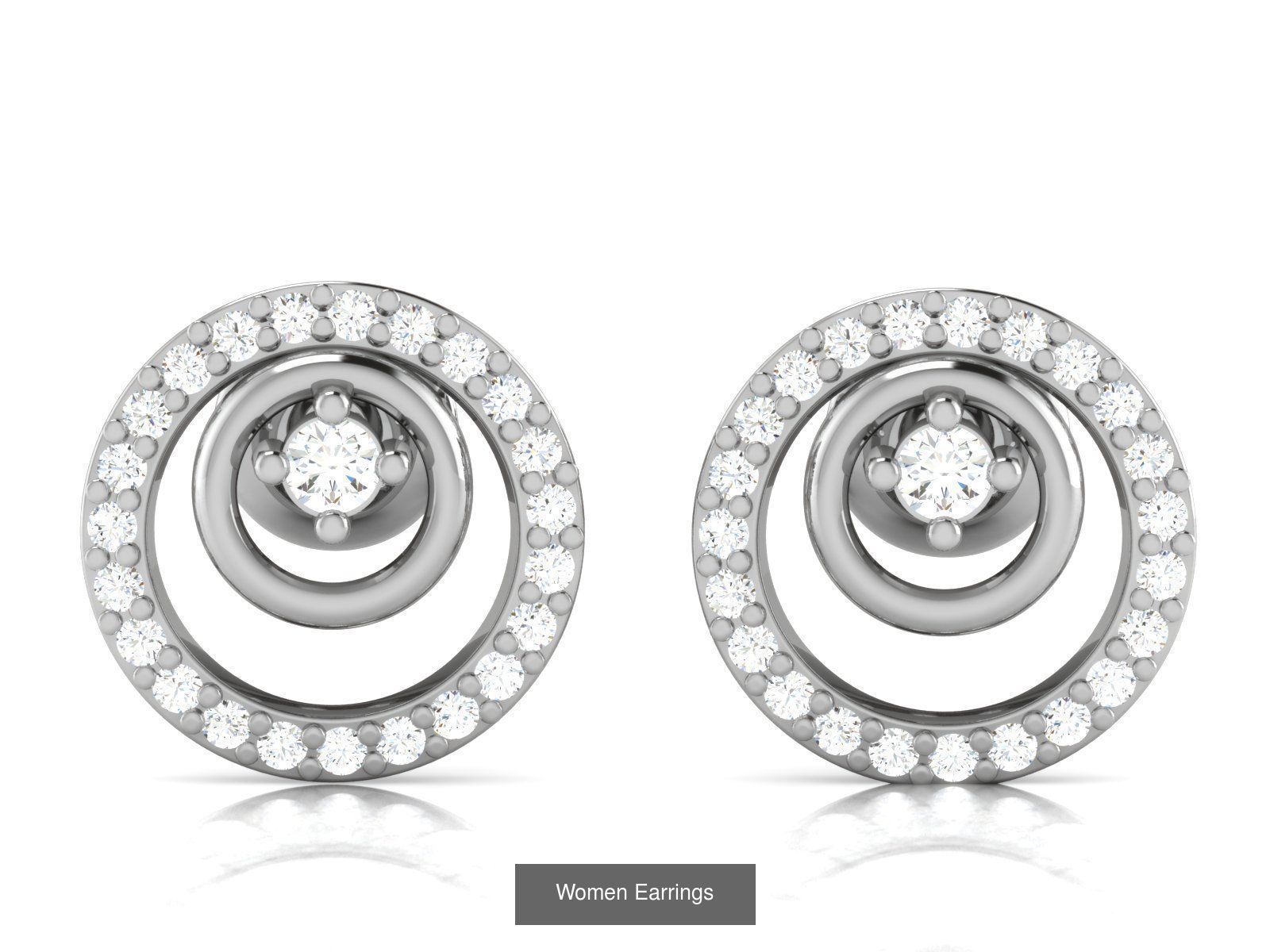 103 Women Earrings  3D Model Collection_107