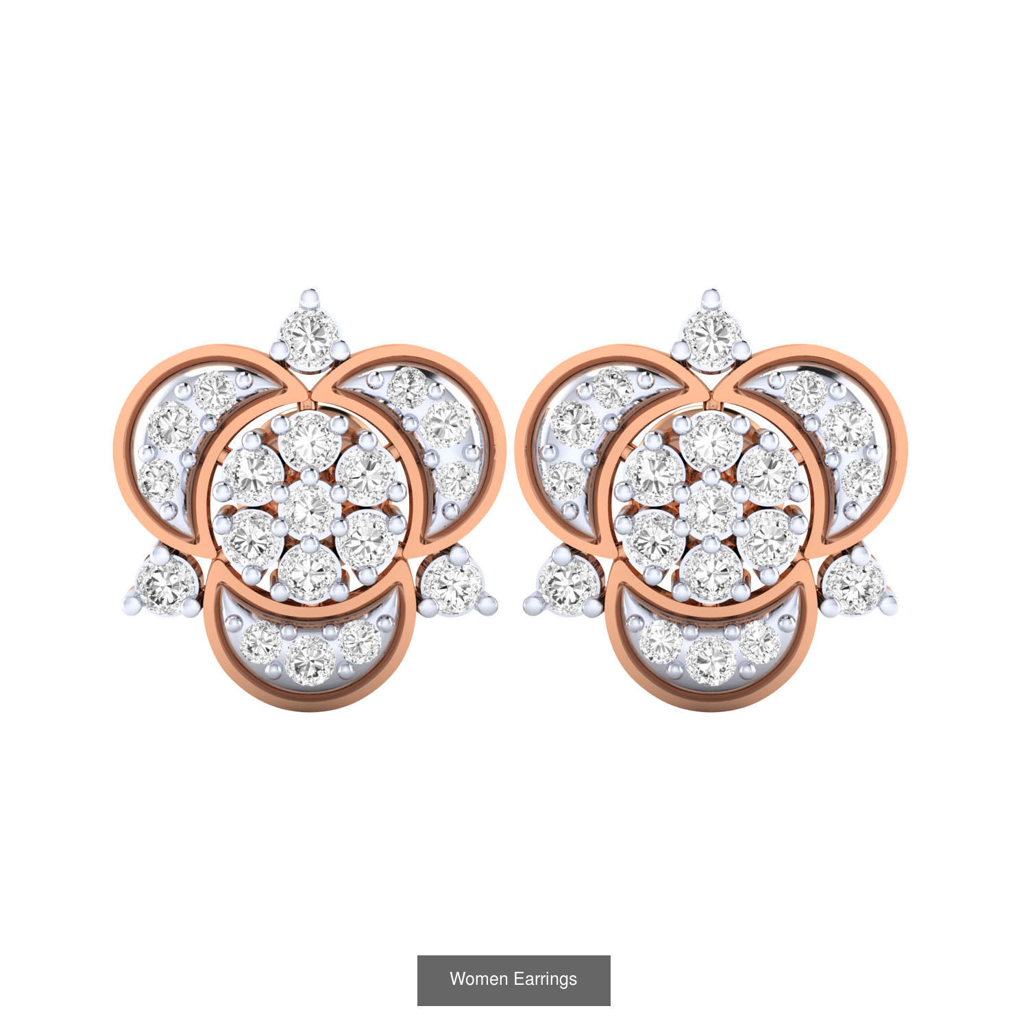 103 Women Earrings  3D Model Collection_130