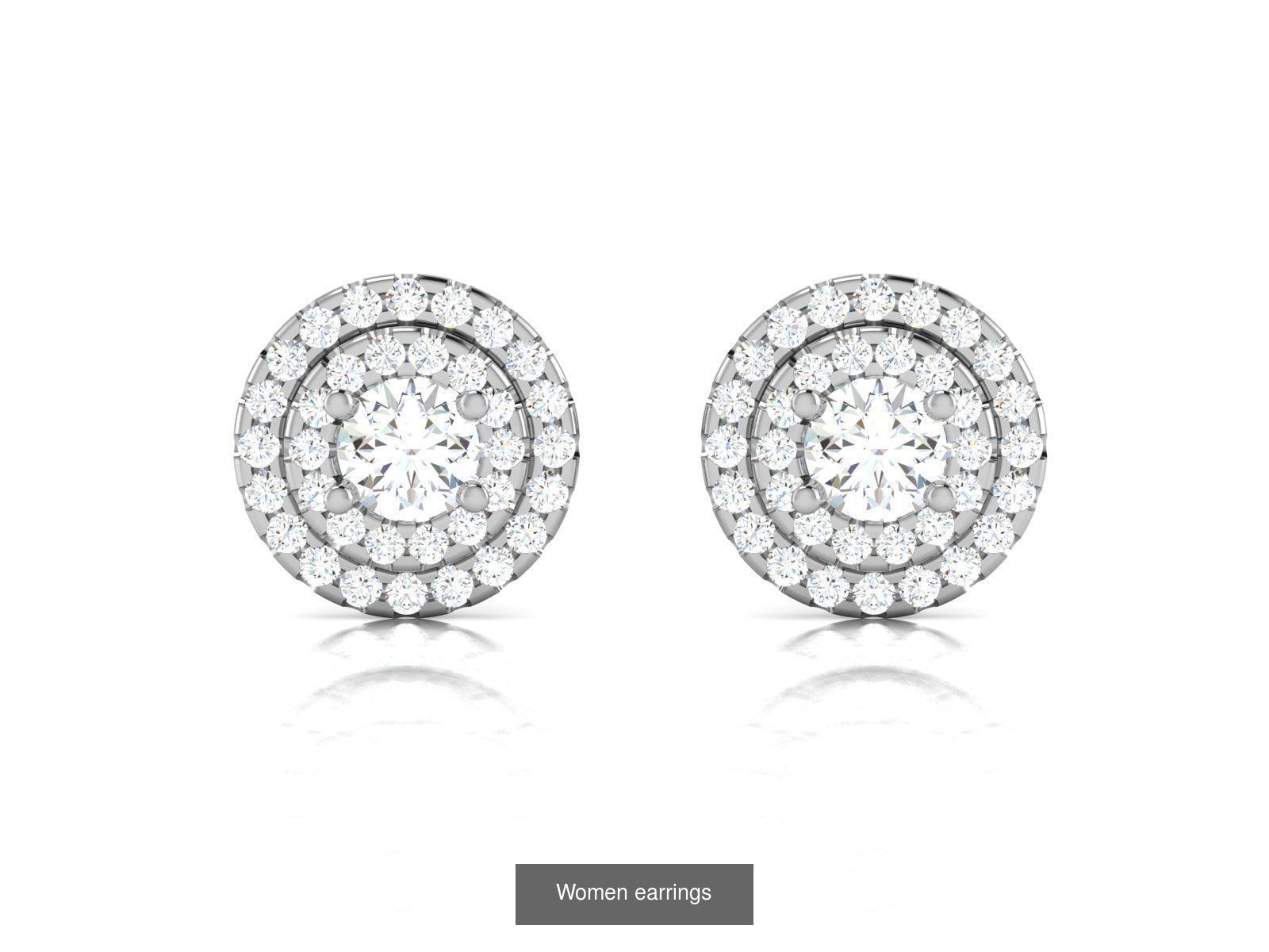 103 Women Earrings  3D Model Collection_103