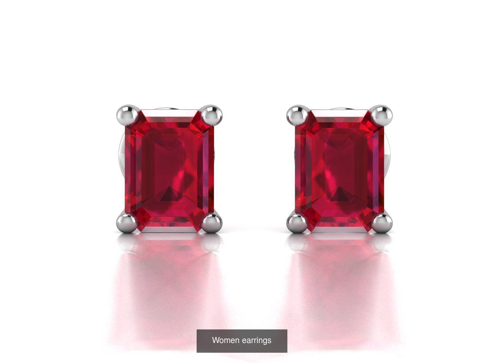 103 Women Earrings  3D Model Collection_72