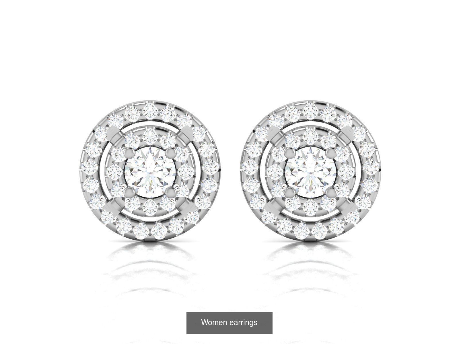 103 Women Earrings  3D Model Collection_105