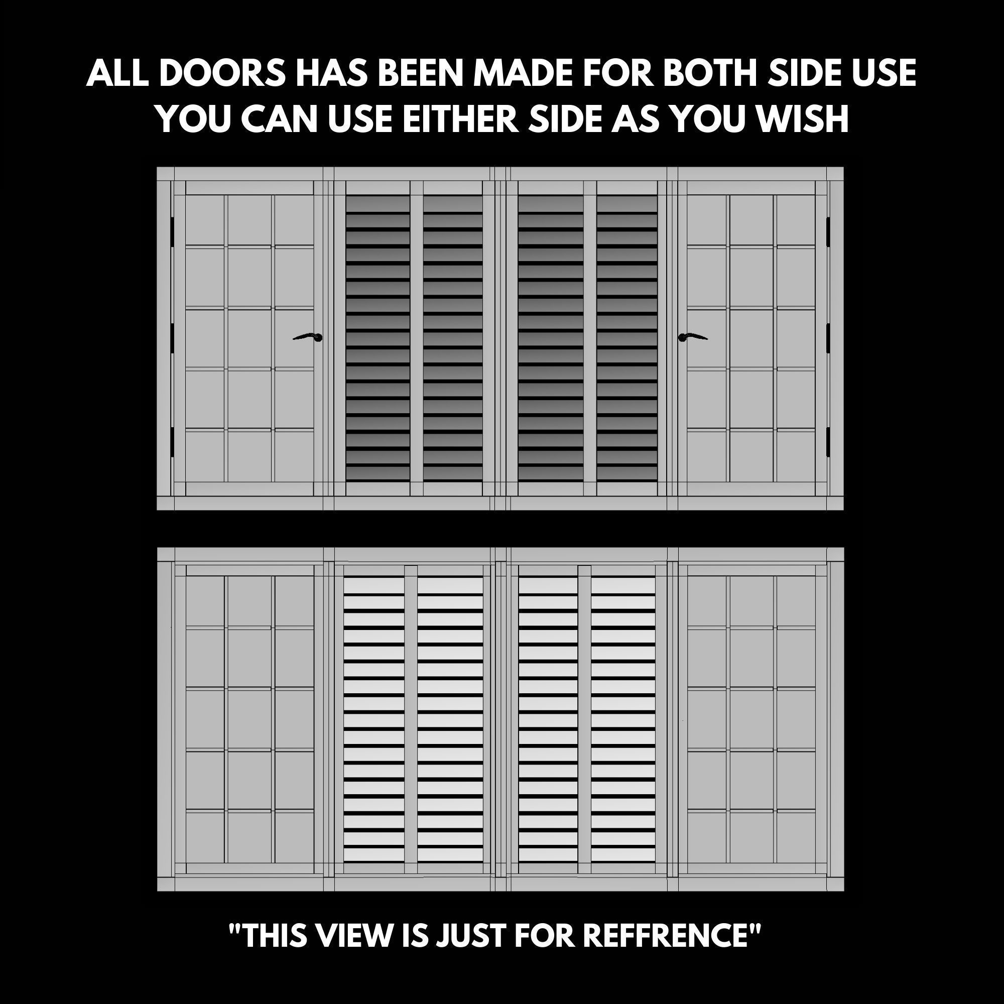 Exterior Large Door Collection 3D model_1