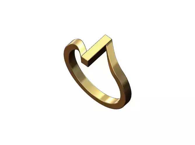 Small bar overlapping shank ring US sizes 5to9