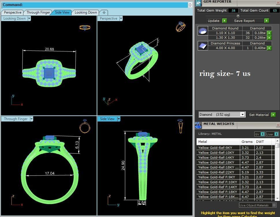 Solitaire ring model 3D print model_3