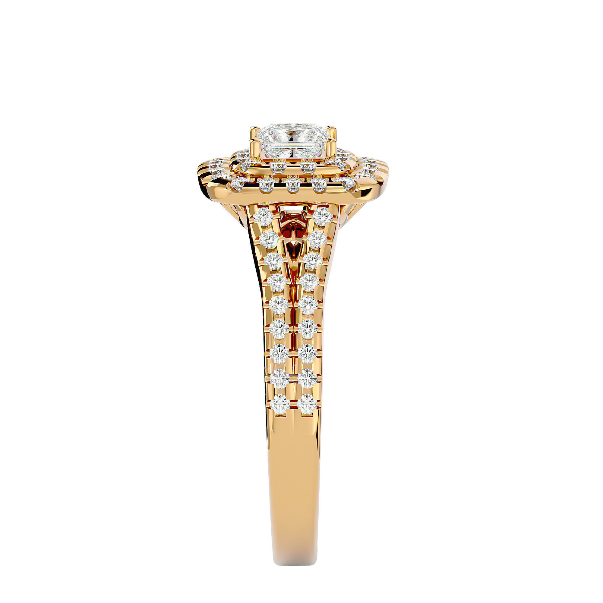 Solitaire ring model 3D print model_7