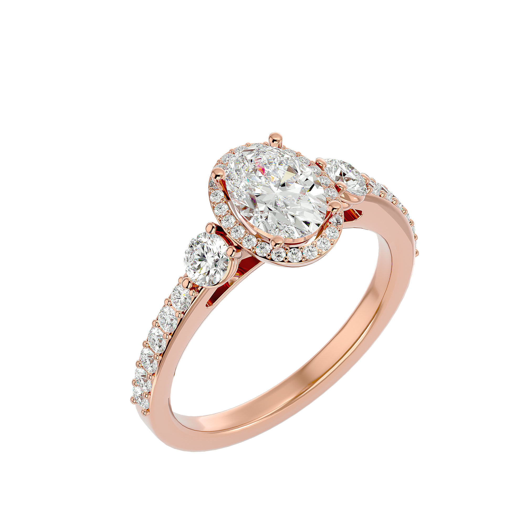 Solitaire ring model 3D print model_12