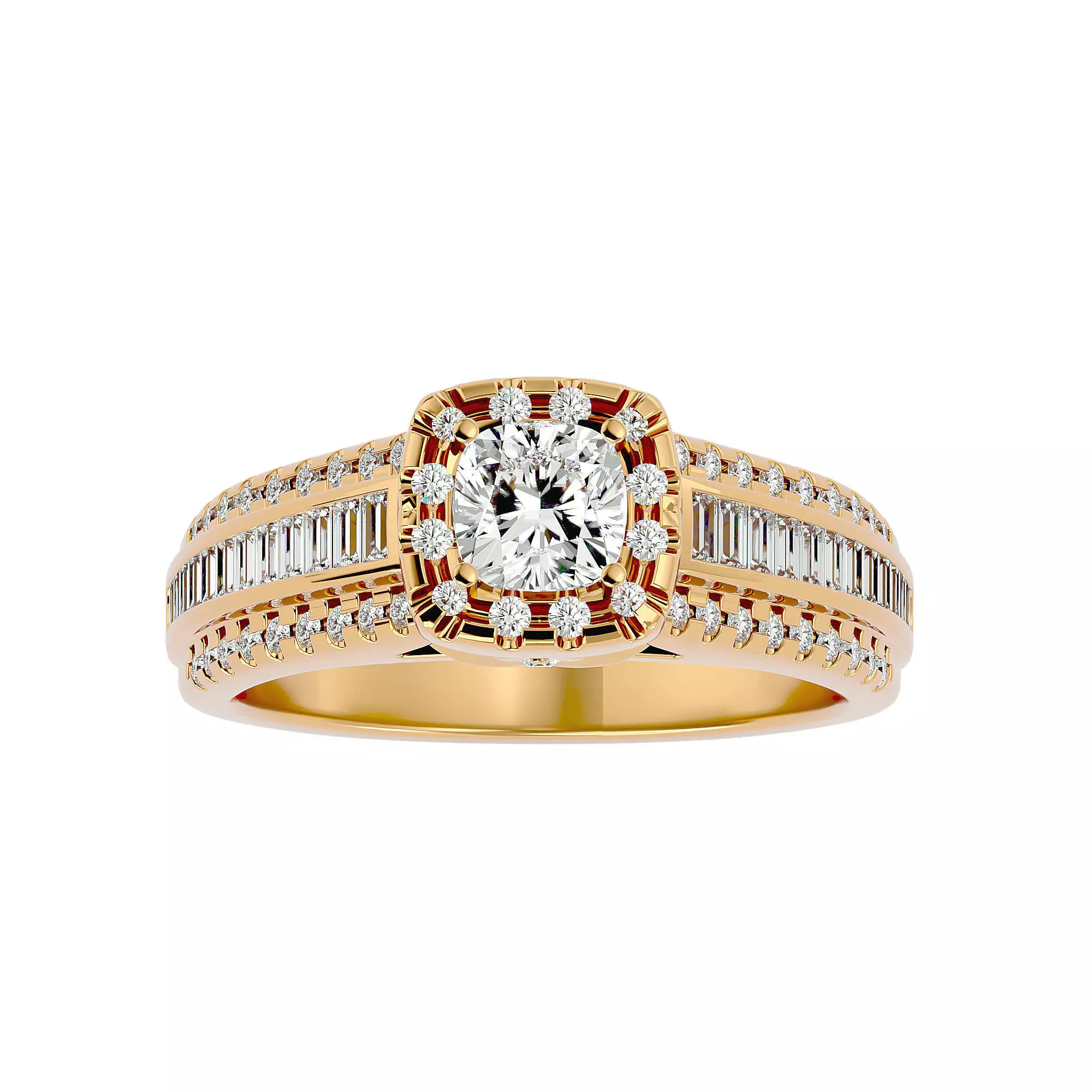 Solitaire ring model 3D print model