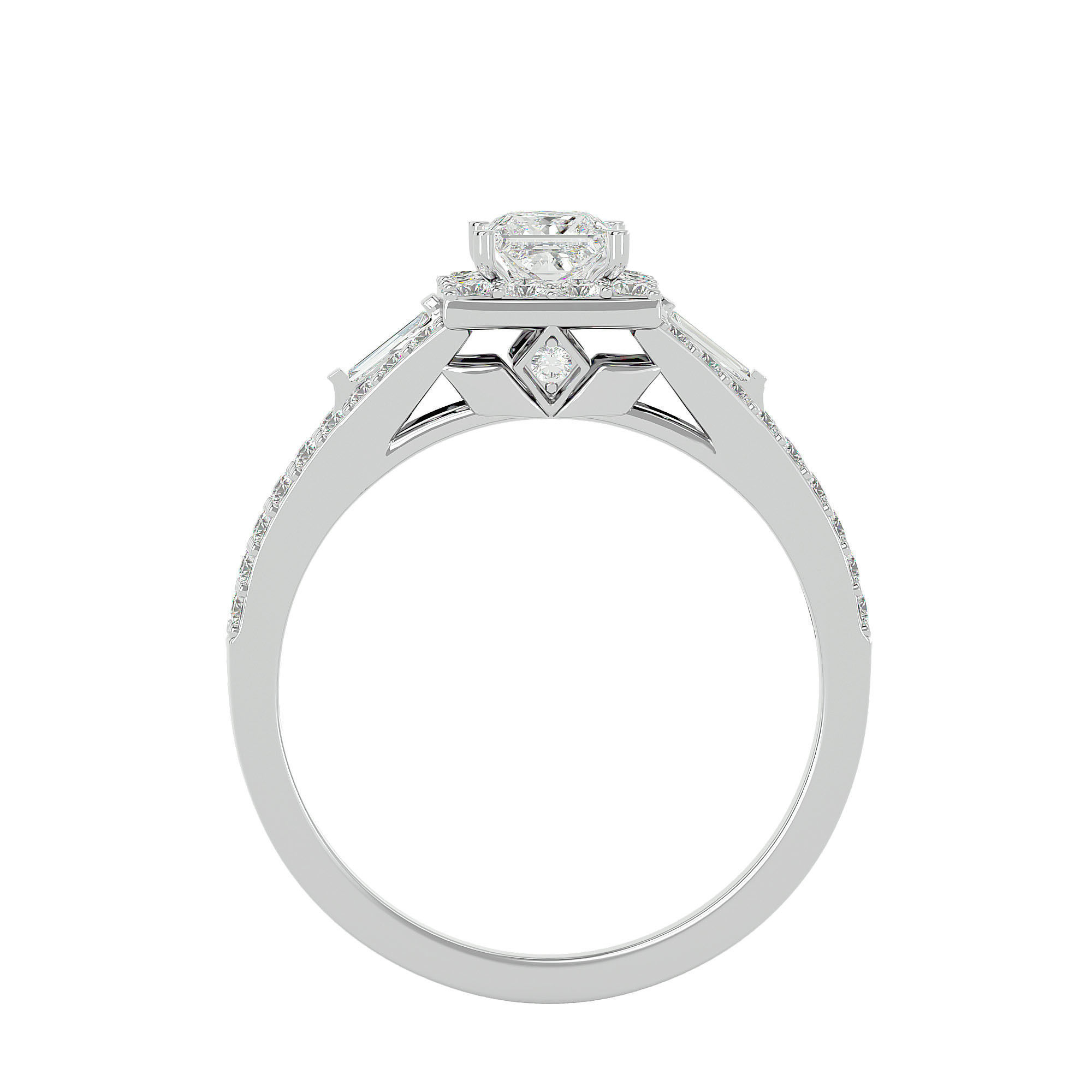 Solitaire ring model 3D print model_3