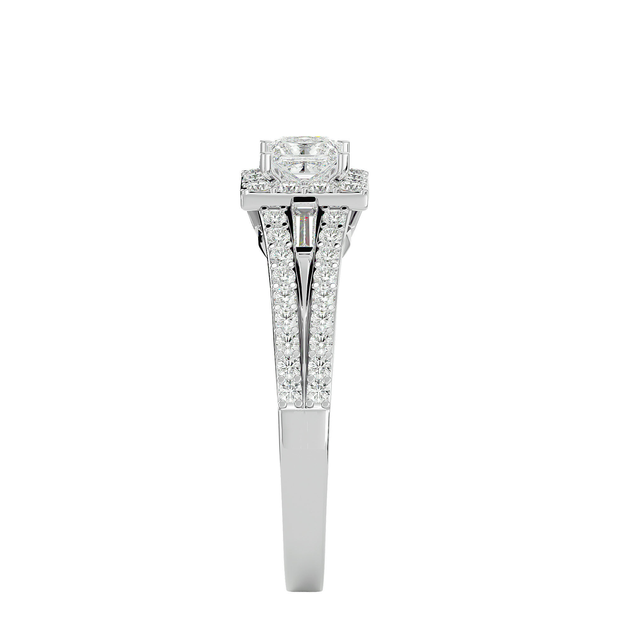 Solitaire ring model 3D print model_8
