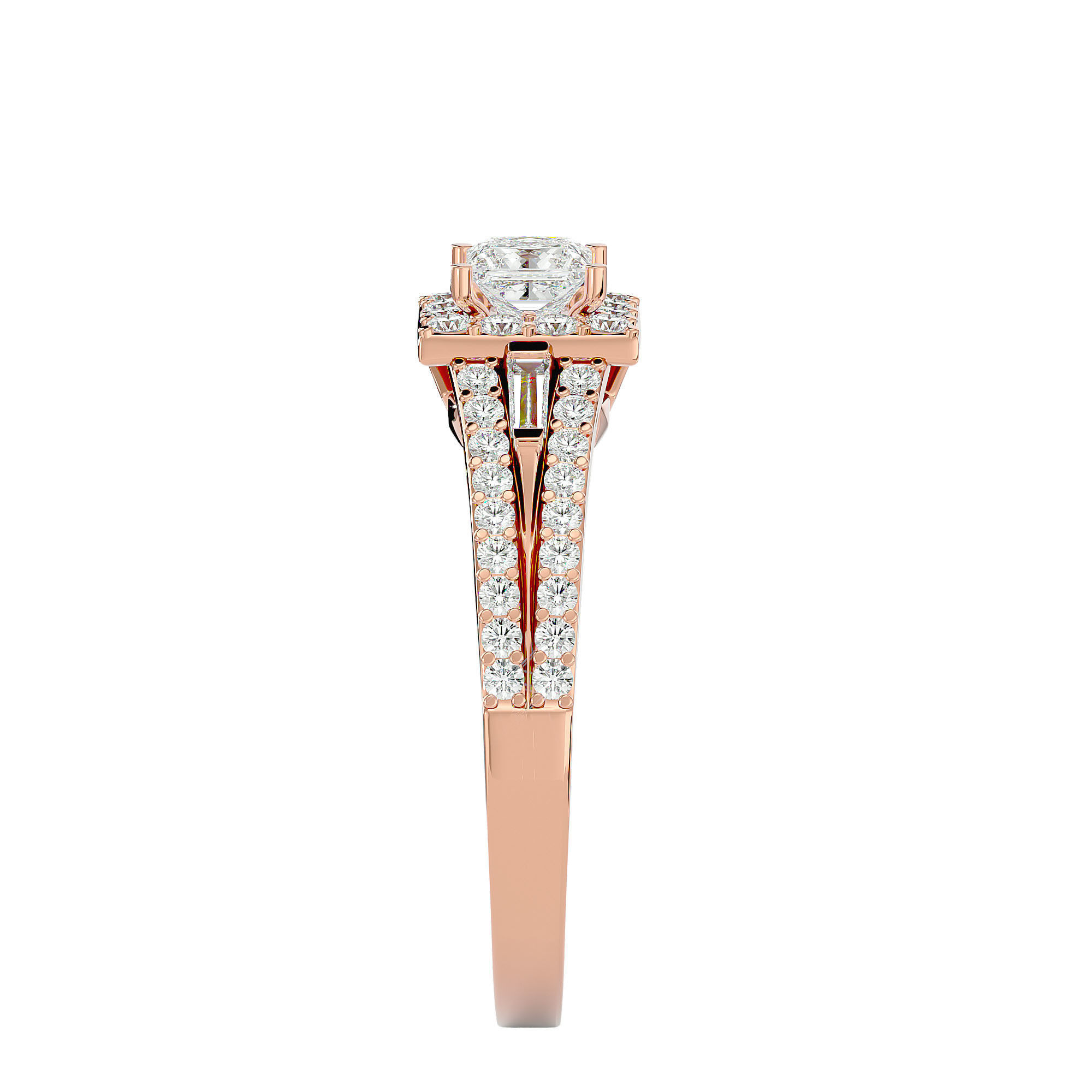 Solitaire ring model 3D print model_7