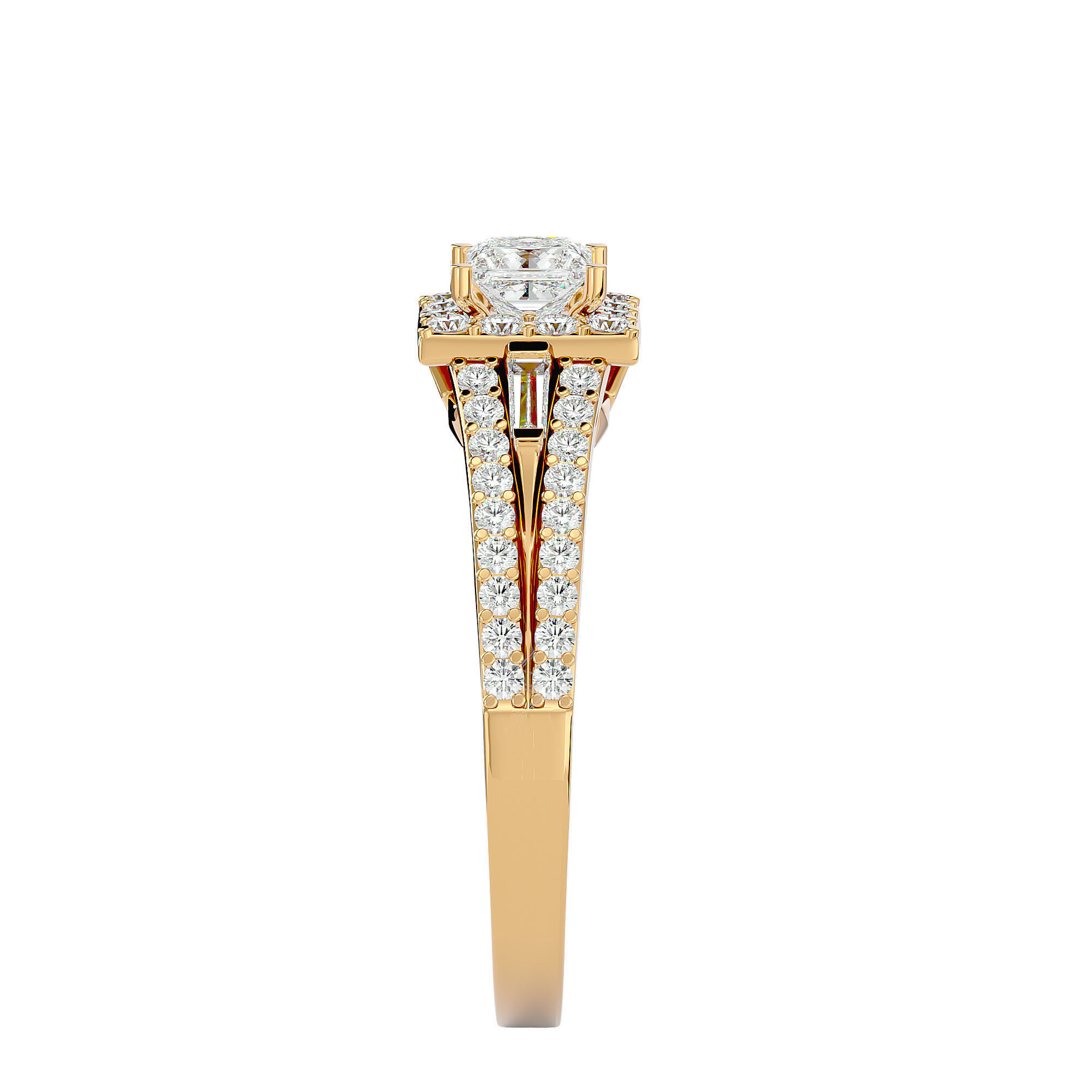 Solitaire ring model 3D print model_6
