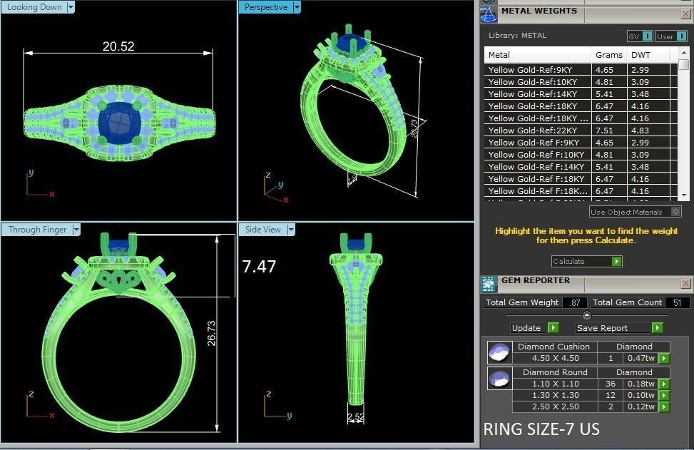 Solitaire ring model 3D print model_1