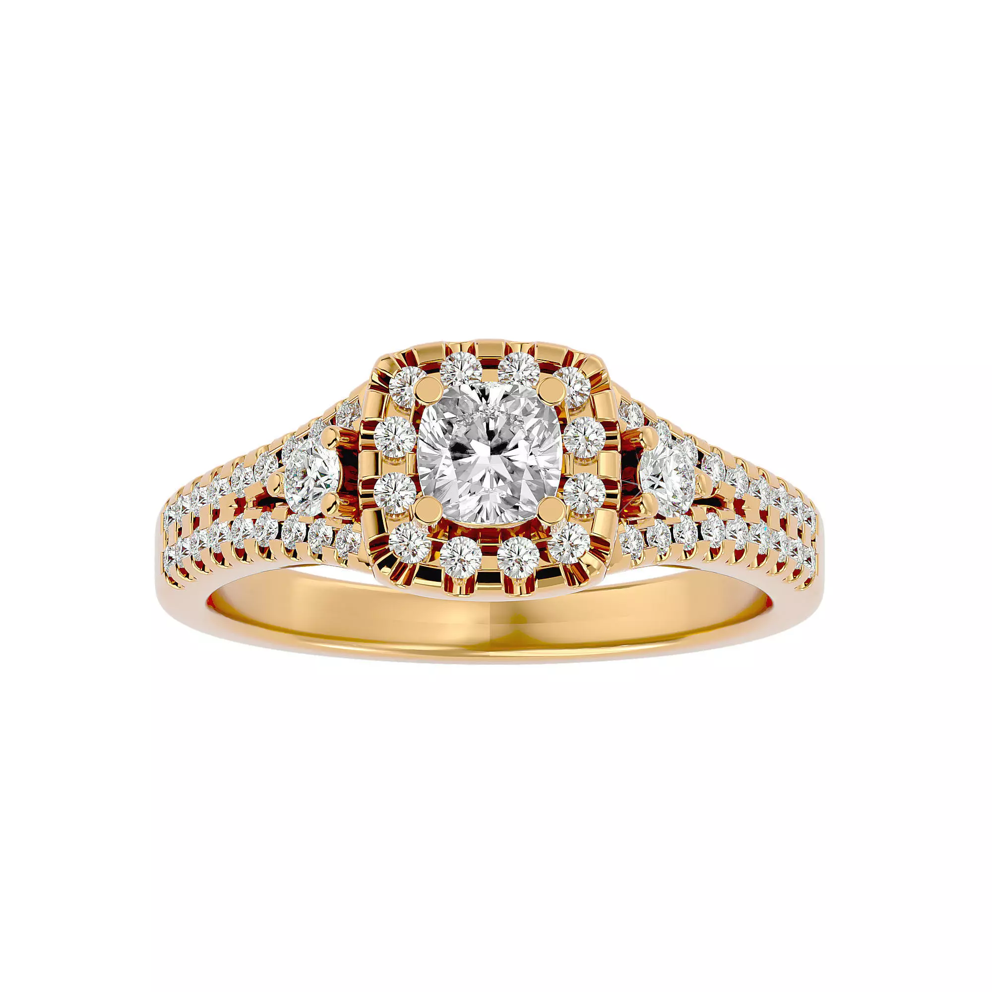 Solitaire ring model 3D print model_0