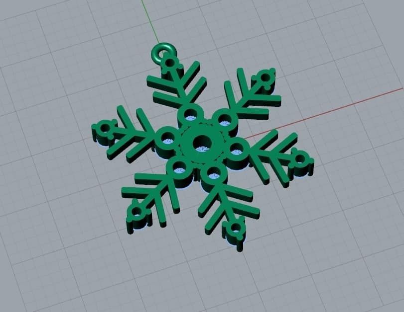 snow pendant jewelry 3D print model_7