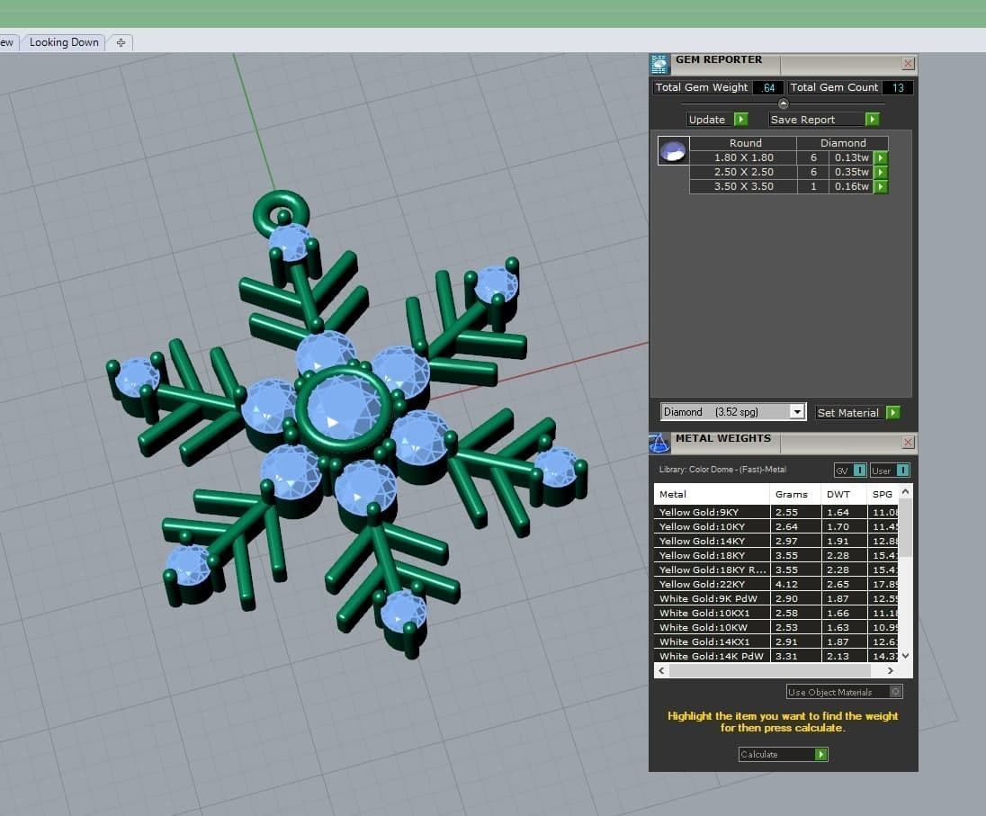 snow pendant jewelry 3D print model_8
