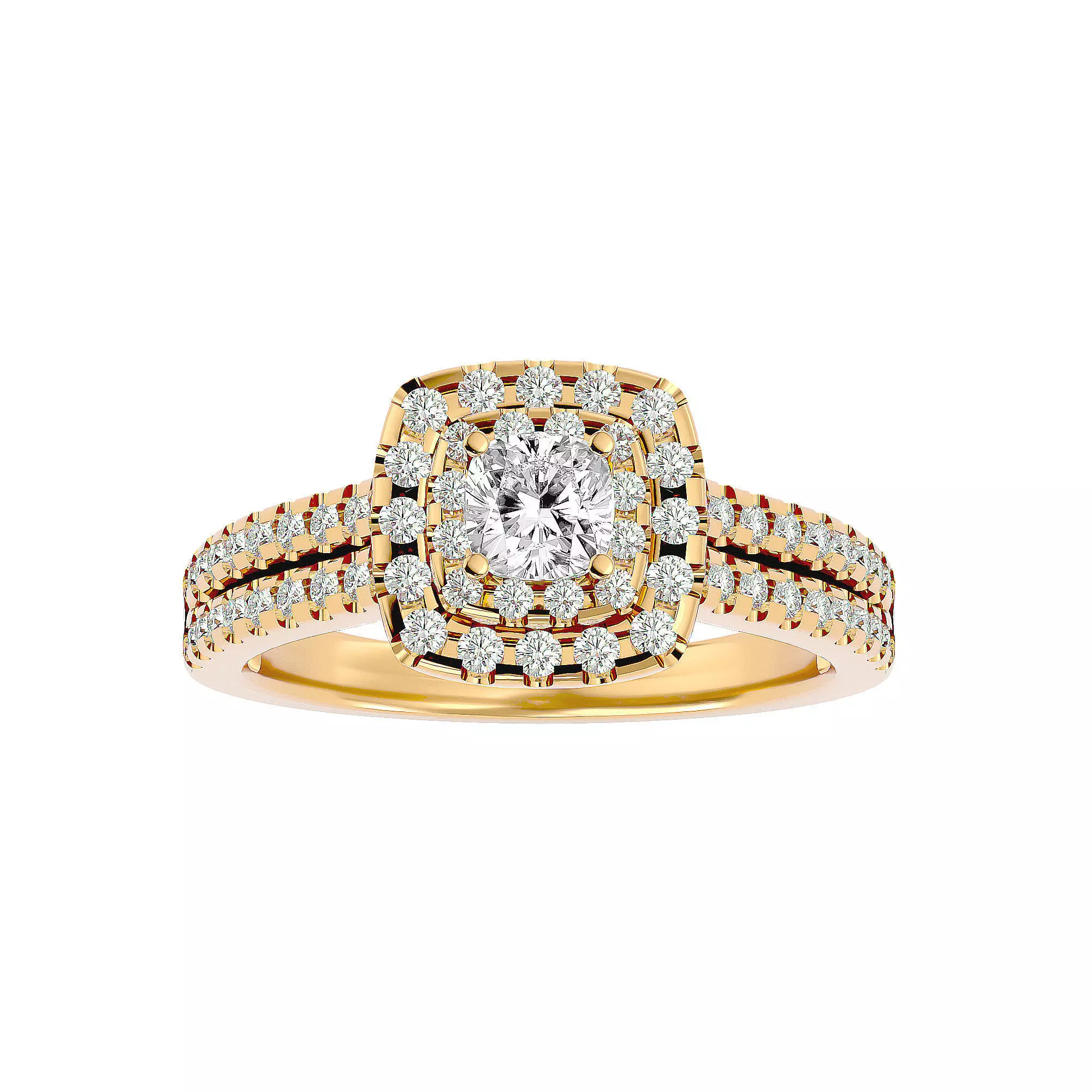 Solitaire ring model 3D print model_0