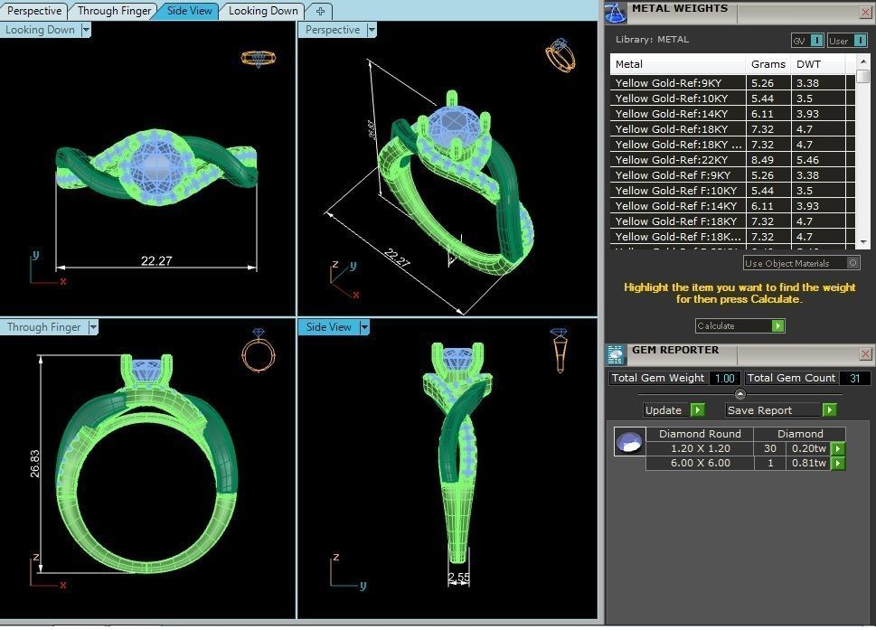 Solitaire ring model 3D print model_4