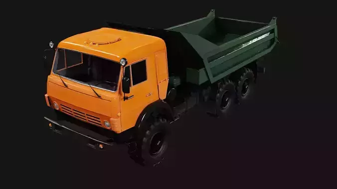 Kamaz Truck Low-poly 3D model