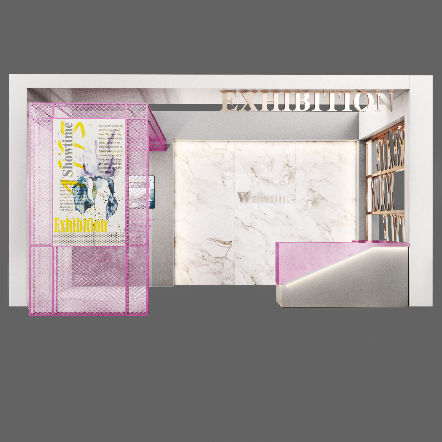 Booth02- exhibition N2 Low-poly 3D model_6