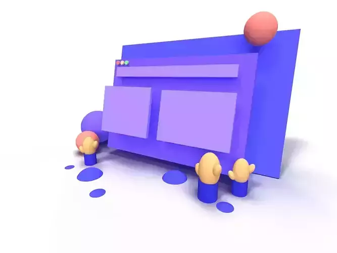 Web 3d computer screen 3D print model