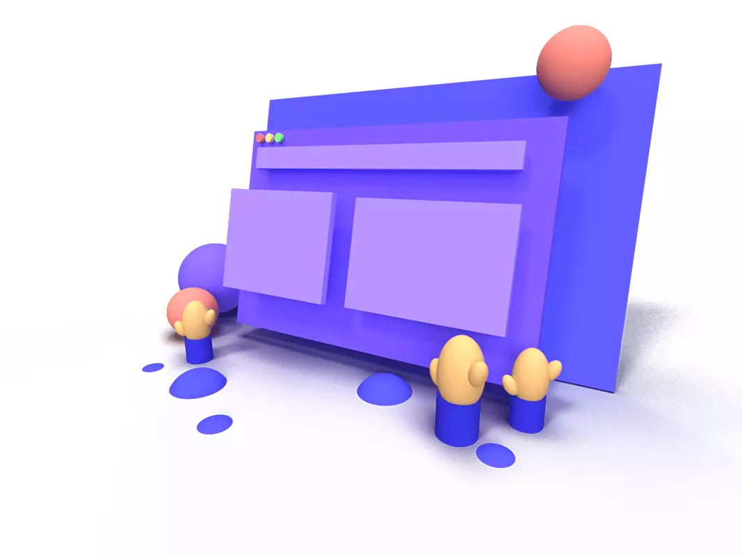 Web 3d computer screen 3D print model_0