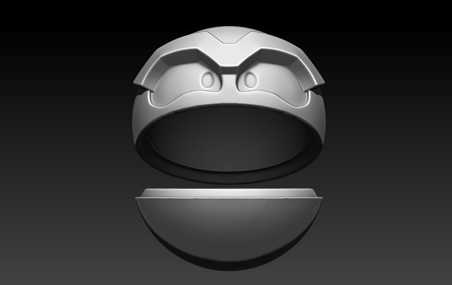 Voltorb power rangers helmet 3D print model_5