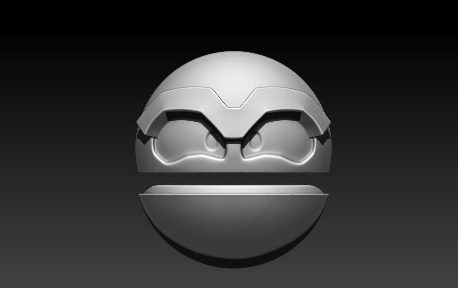 Voltorb power rangers helmet 3D print model_4