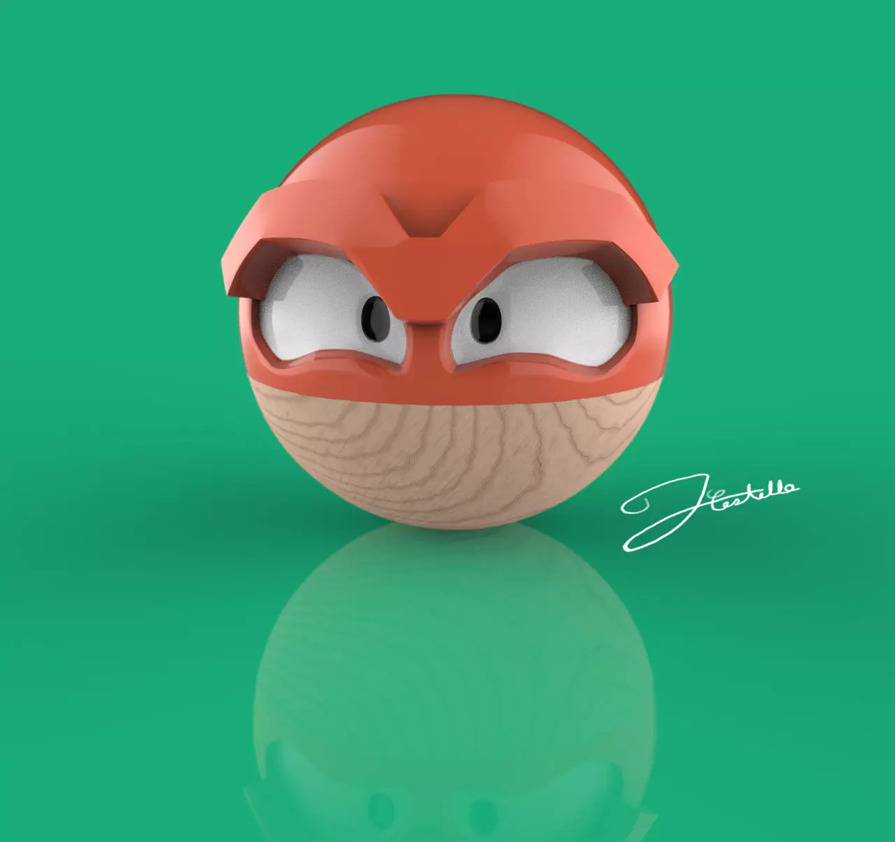 Voltorb power rangers helmet 3D print model_0