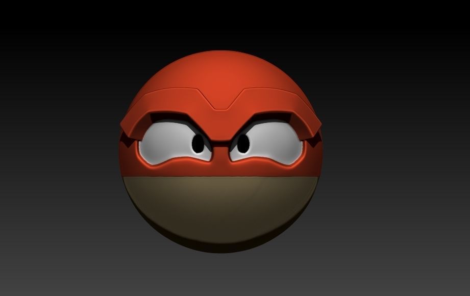 Voltorb power rangers helmet 3D print model_2