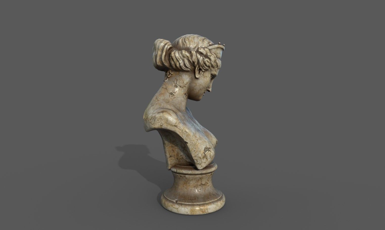 Bust of the Venus de Capua Low-poly 3D model_12