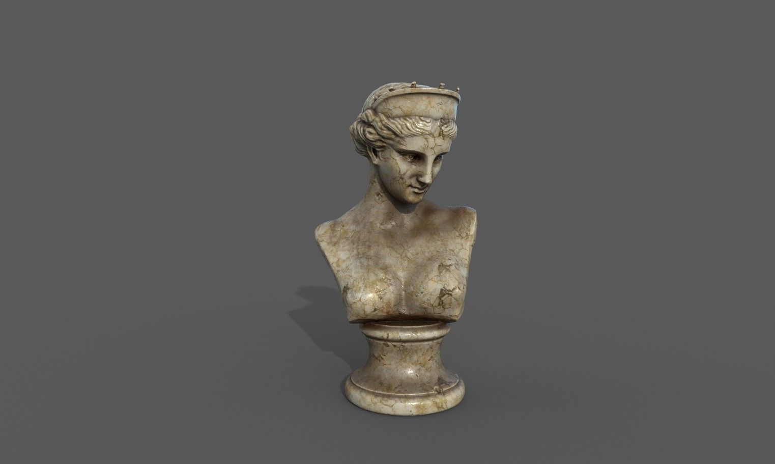Bust of the Venus de Capua Low-poly 3D model_8