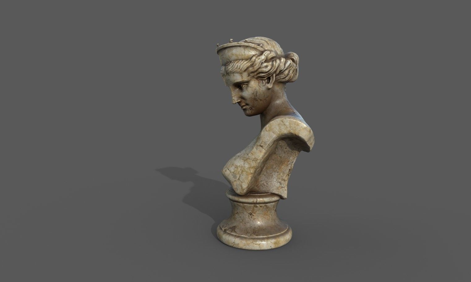 Bust of the Venus de Capua Low-poly 3D model_10