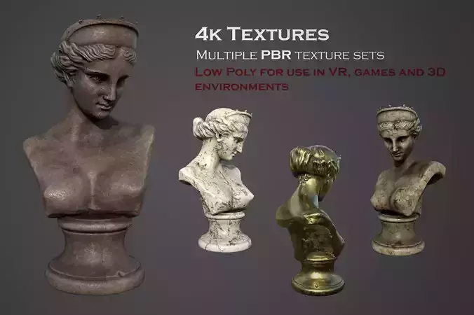 Bust of the Venus de Capua Low-poly 3D model