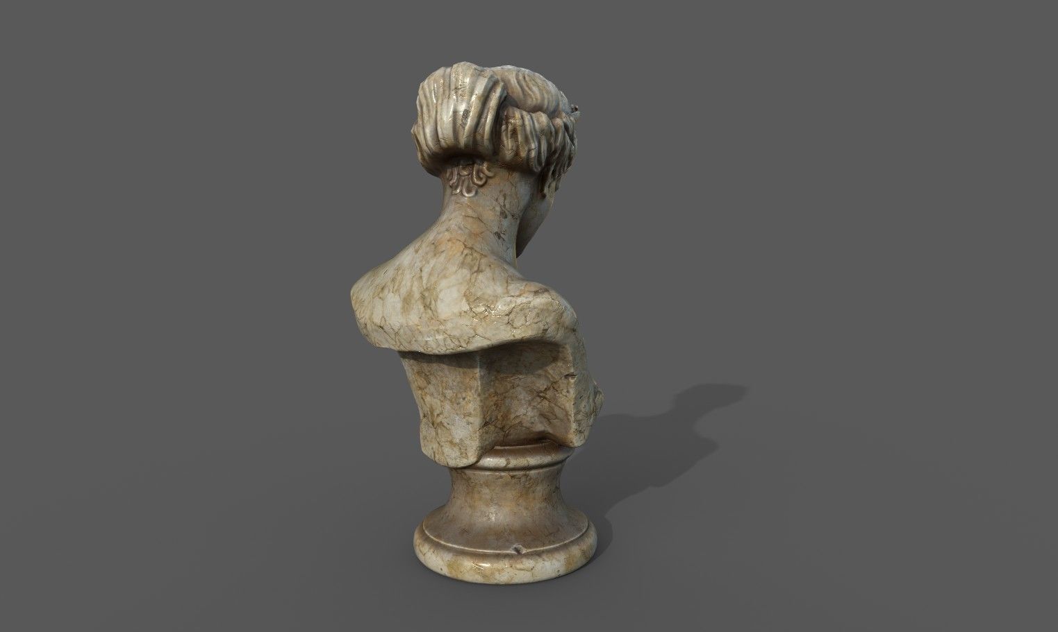 Bust of the Venus de Capua Low-poly 3D model_11