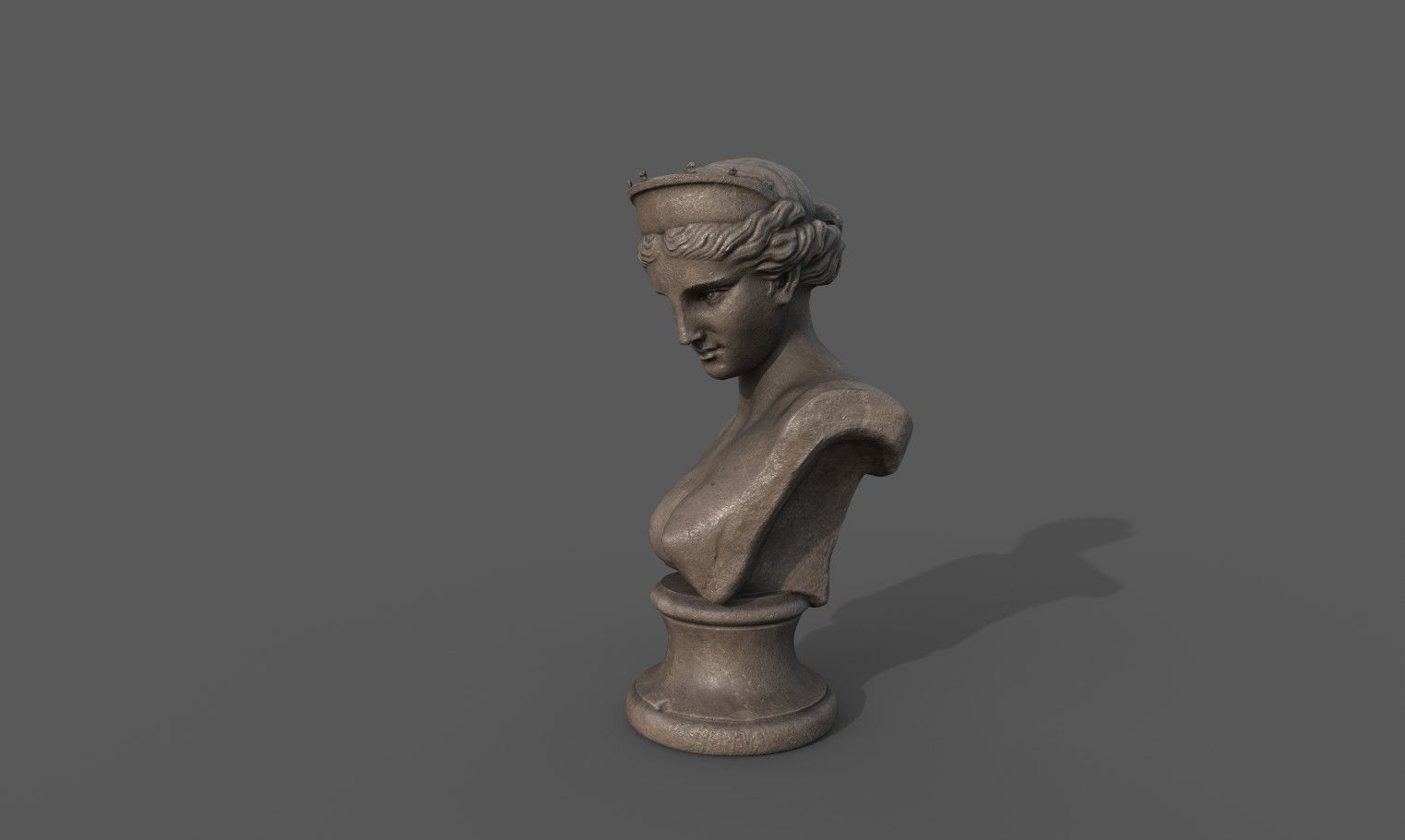 Bust of the Venus de Capua Low-poly 3D model_3