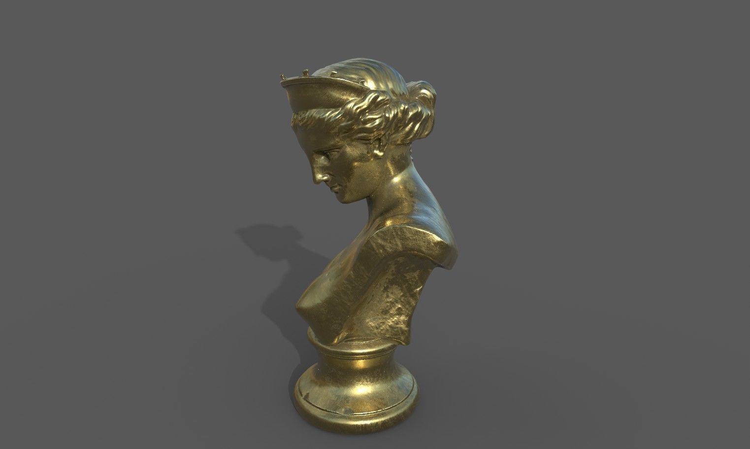 Bust of the Venus de Capua Low-poly 3D model_21