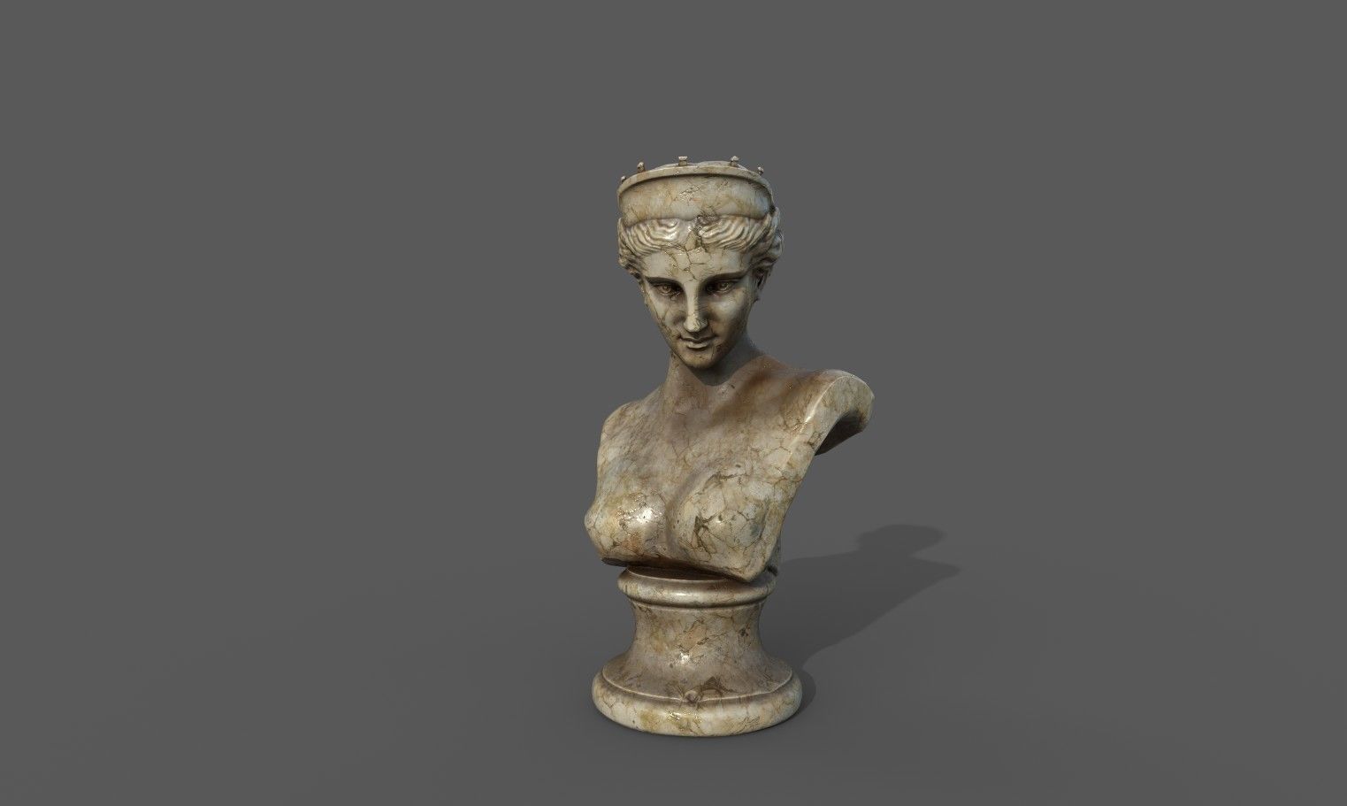 Bust of the Venus de Capua Low-poly 3D model_9