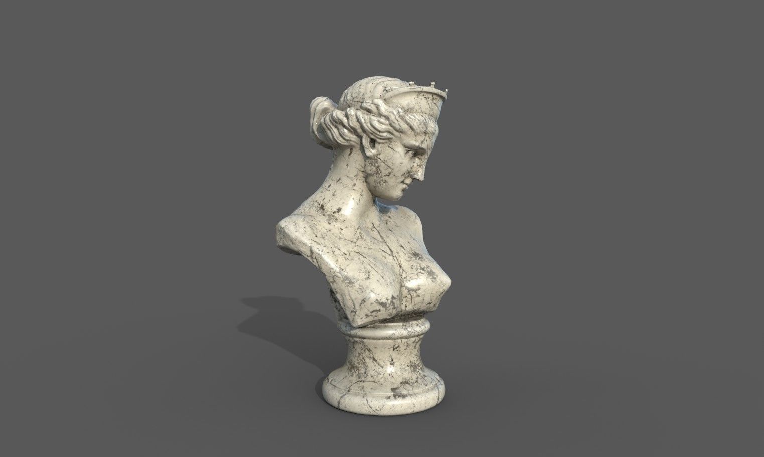 Bust of the Venus de Capua Low-poly 3D model_14