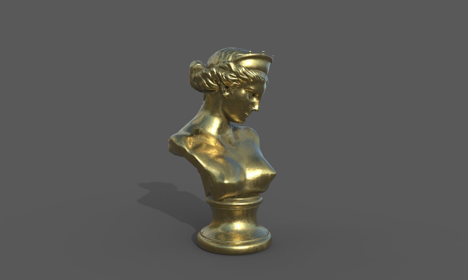 Bust of the Venus de Capua Low-poly 3D model_24
