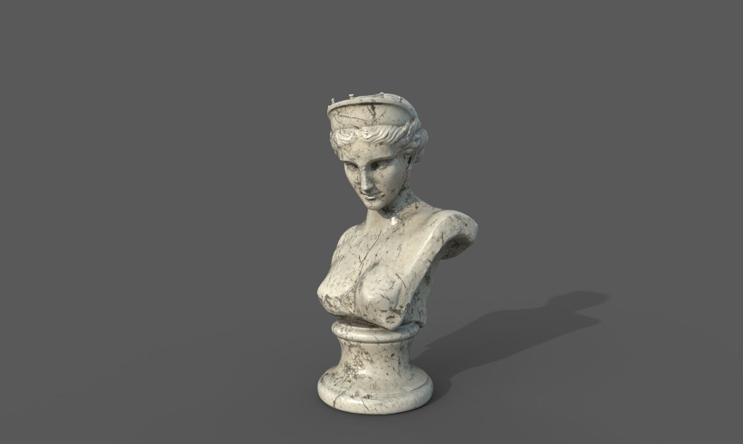 Bust of the Venus de Capua Low-poly 3D model_16