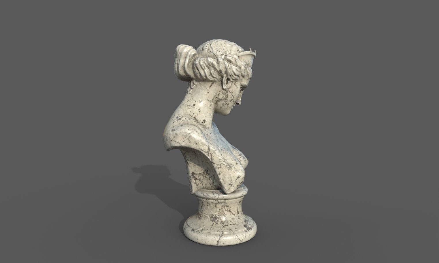 Bust of the Venus de Capua Low-poly 3D model_13