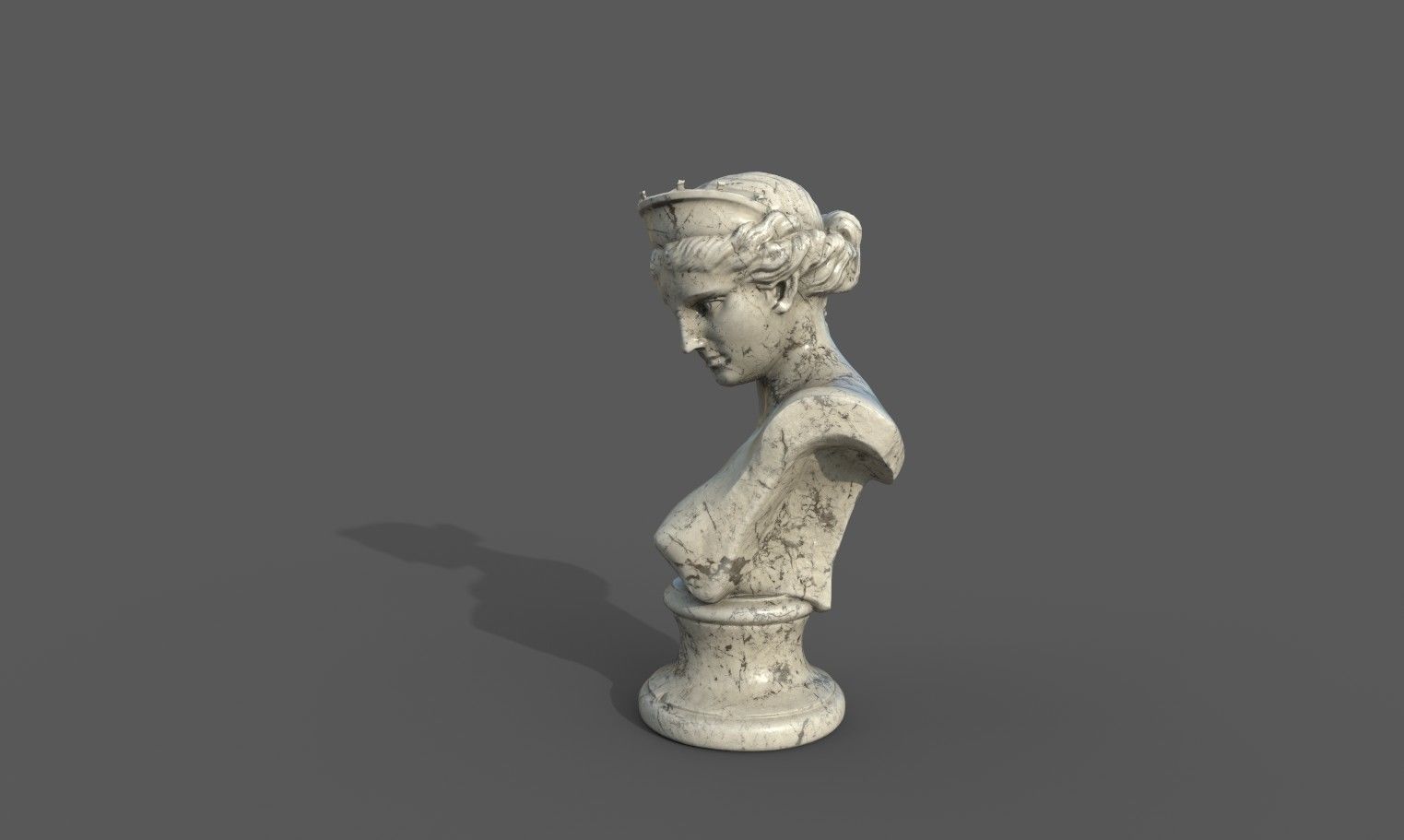Bust of the Venus de Capua Low-poly 3D model_17