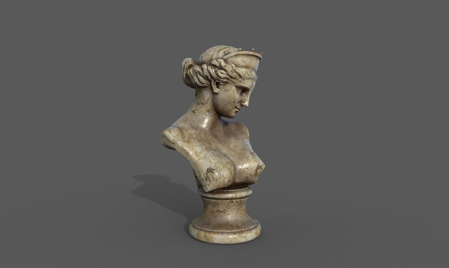 Bust of the Venus de Capua Low-poly 3D model_7