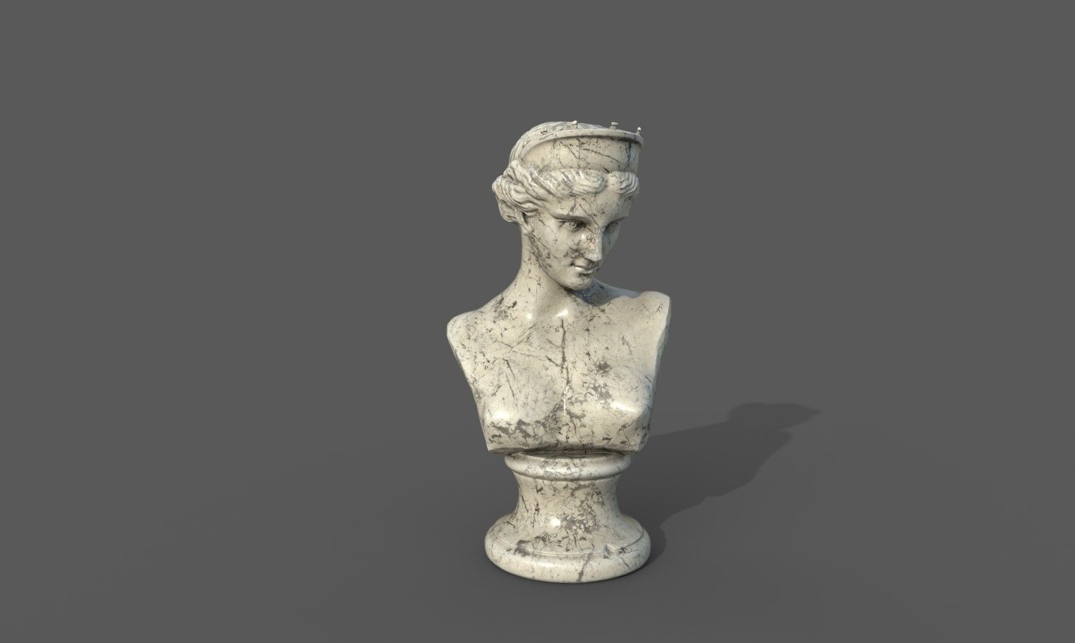 Bust of the Venus de Capua Low-poly 3D model_15